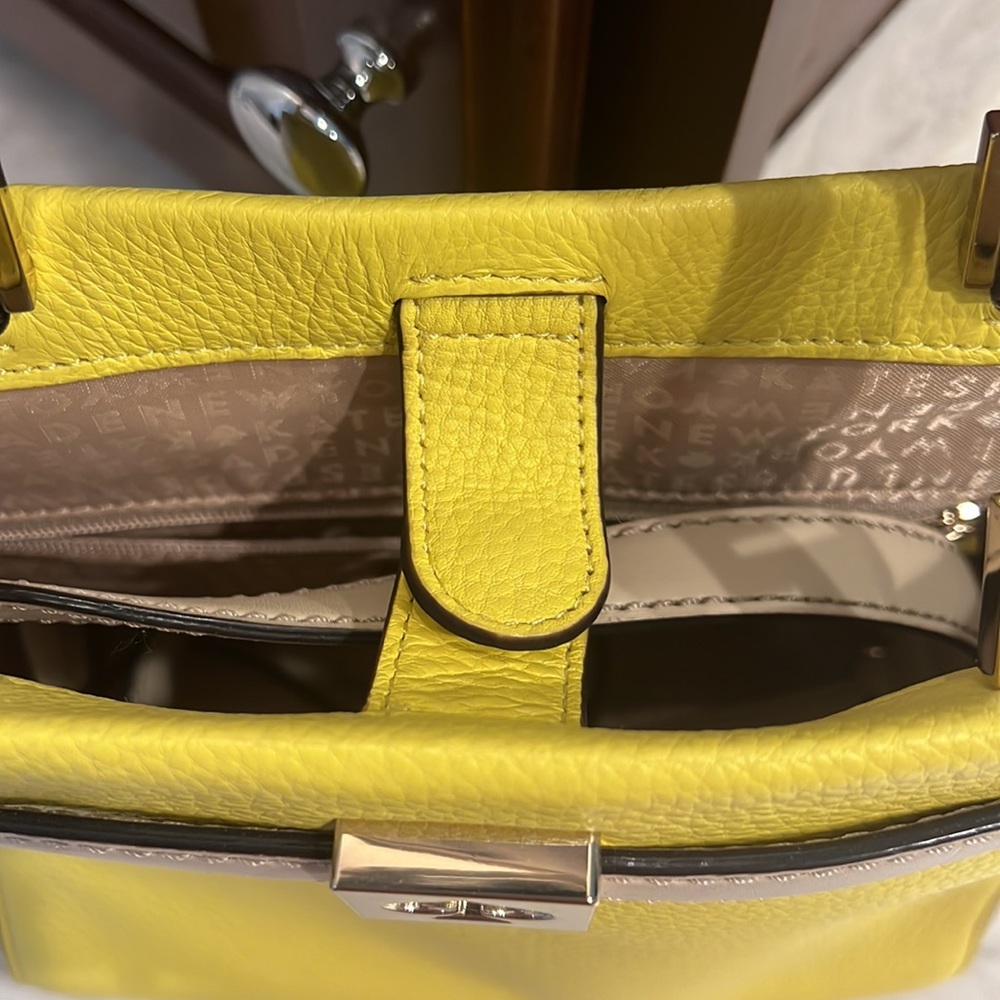 Yellow and tan Kate Spade satchel/crossbody - Picture 4 of 6